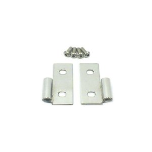 Jeep Wrangler Door Hinge Kit - Front - Rugged Ridge - Mirror Finish - Stainless Steel - `87-`06